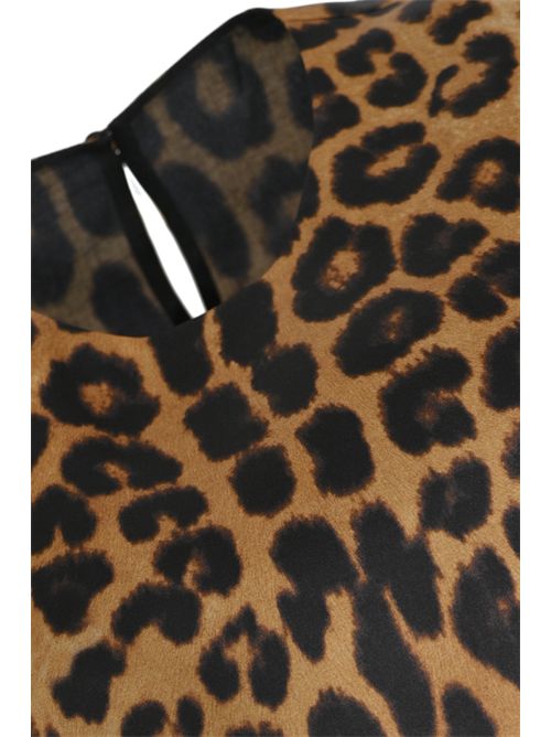 Top in organza di seta stampata animalier ALBERTA FERRETTI | M0802 01501888